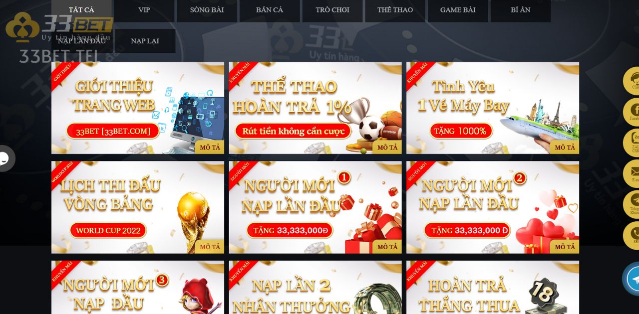 33BET - 33BET CASINO - NHÀ CÁI 33BET CHƯƠNG TRÌNH KHUYẾN MÃI LIÊN TỤC TẠI 33BET