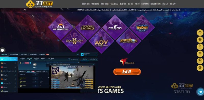 E-SPORT 33BET ĐANG LÀ NƠI MÀ NHIỀU NGƯỜI CHƠI QUAN TÂM