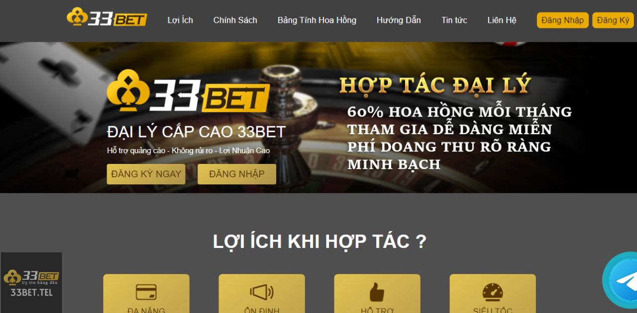 33BET - 33BET CASINO - NHÀ CÁI 33BET VAI TRÒ CỦA MỘT ĐẠI LÝ 33BET CÒN HỖ TRỢ NGƯỜI CHƠI THAM GIA CÁ CƯỢC