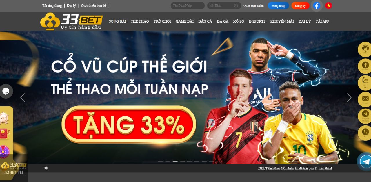 33BET - 33BET CASINO - NHÀ CÁI 33BET CƯỢC THỦ NÊN TÌM HIỂU TẤT CẢ NHỮNG THÔNG TIN VỀ TRẬN ĐẤU